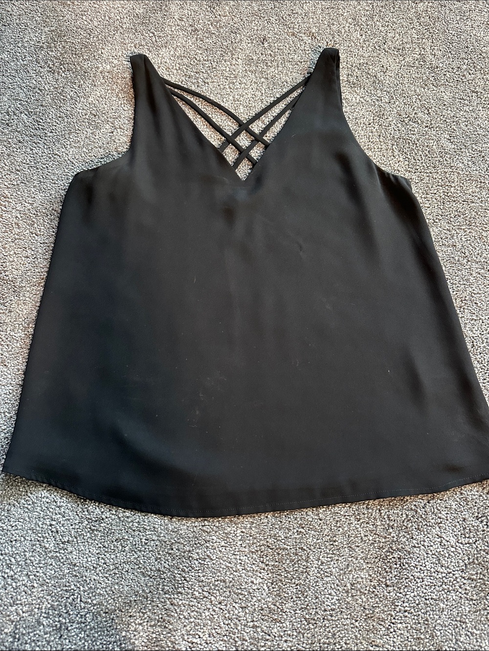 Express Black Crisscross V-Neck Camisole